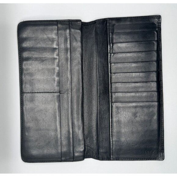 Loewe Black Leather Long Wallet With Multiple Card Slots & COA - Picture 6 of 12